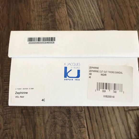 K. Jacques Zephirine Black Leather Sandal 10 NWT - Picture 6 of 8